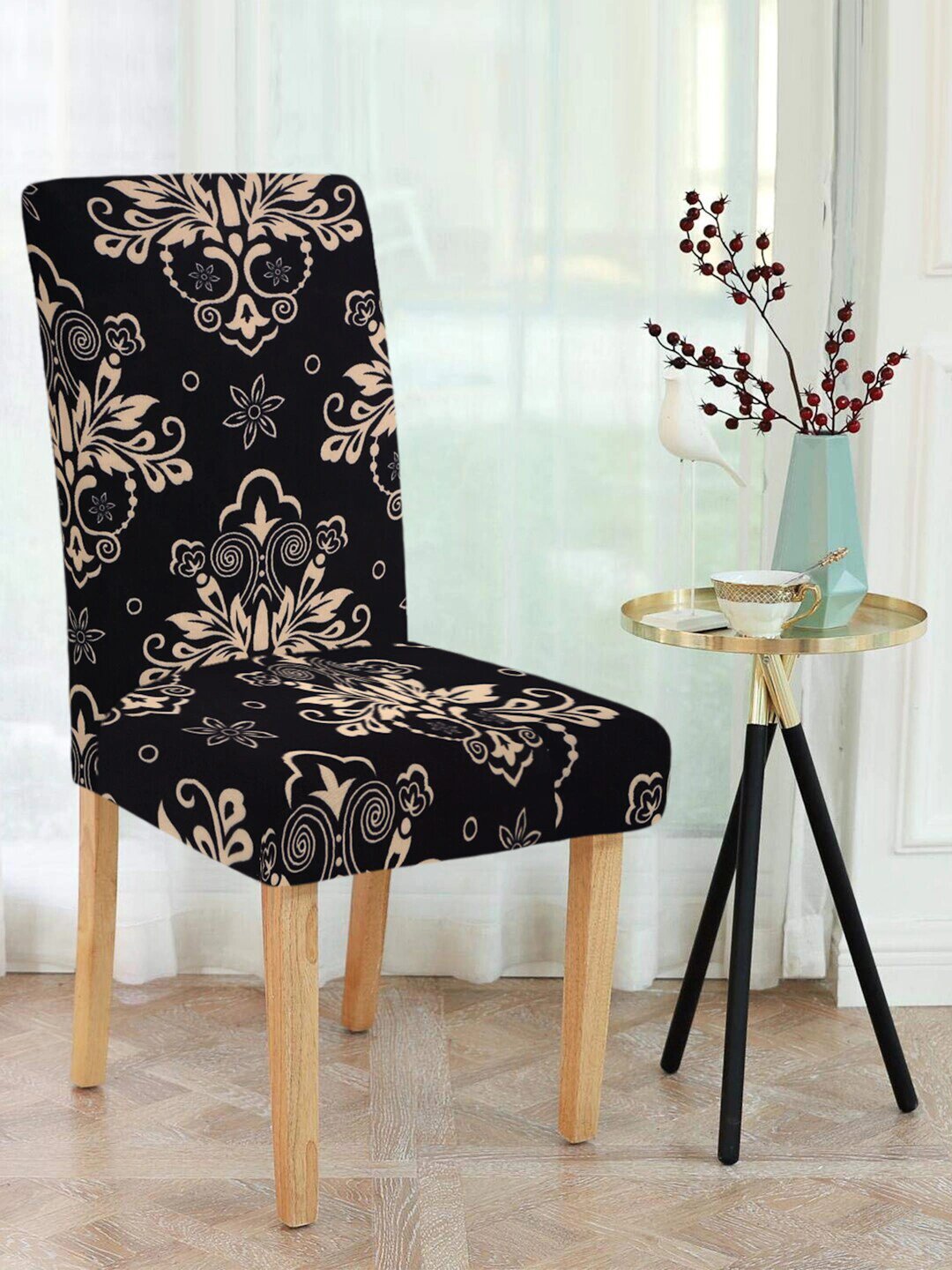 Magic Universal Chair Cover Beige Black