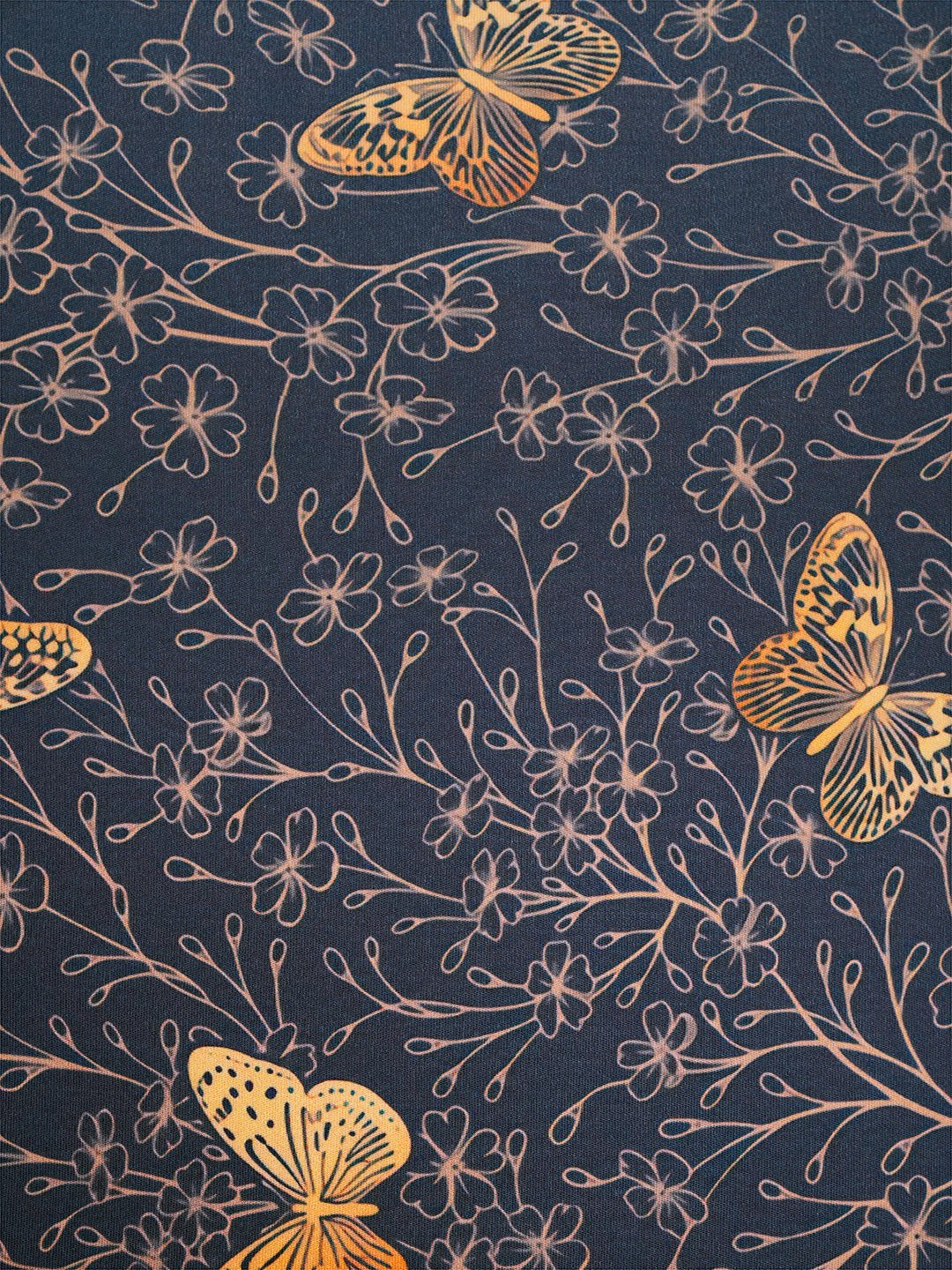 Golden Butterfly Elastic Design Chair Covers Set of 6