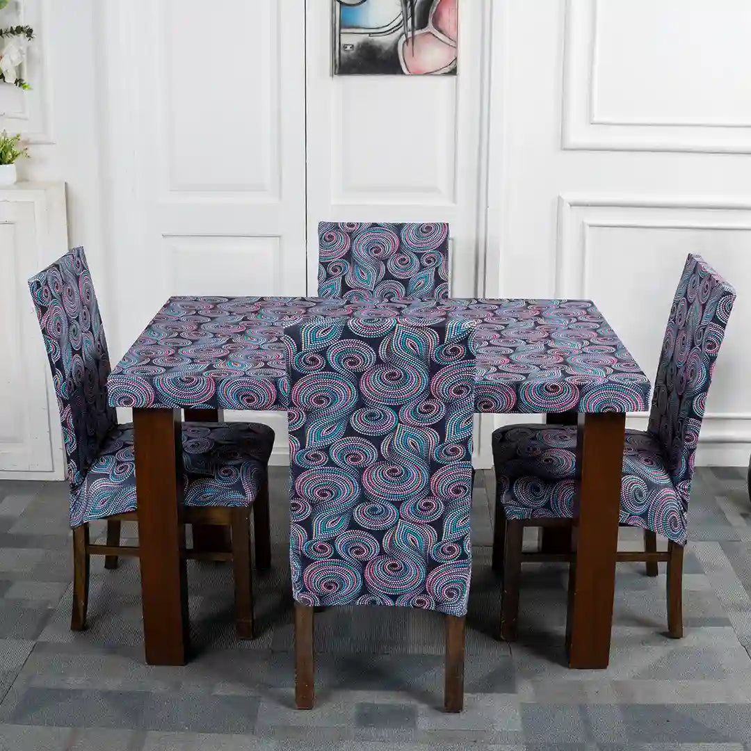 Martingale Dots Elastic Chair And Table Cover Set