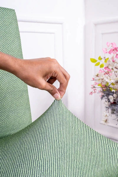 Meadow Green Elastic Dining Chair Covers