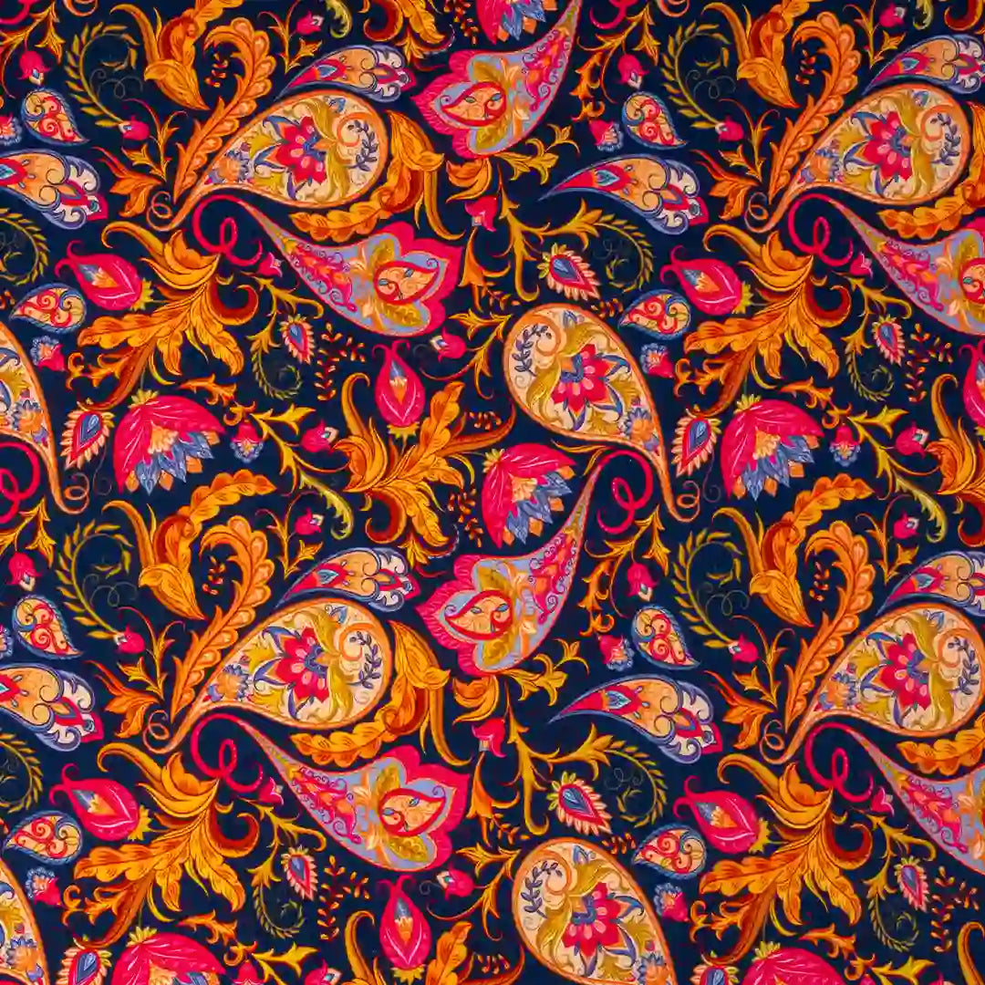 Paisley Pattern Elastic Design Chair And Table Cover