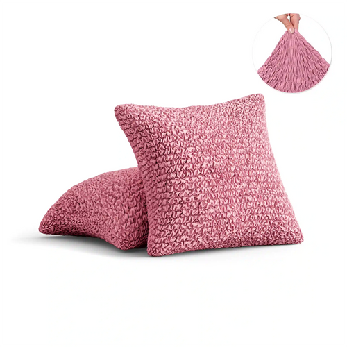 DivineTrendz™ Exclusive - Pink Luxe Crinkle Cushion Cover