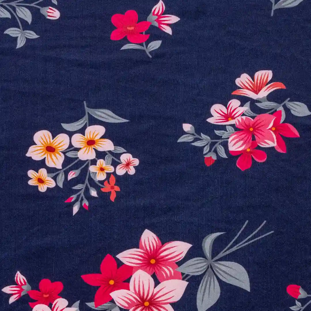 Purple Flower Color Elastic Table Cover