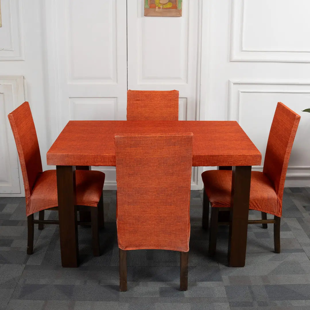 Sunset juth Elastic Chair And Table Cover Set