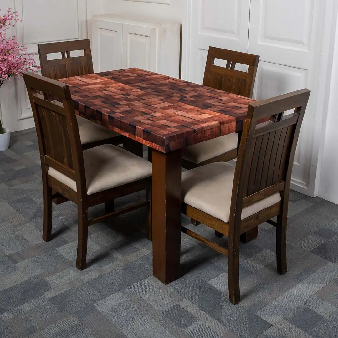 Wooden Blocks Elastic Table Cover