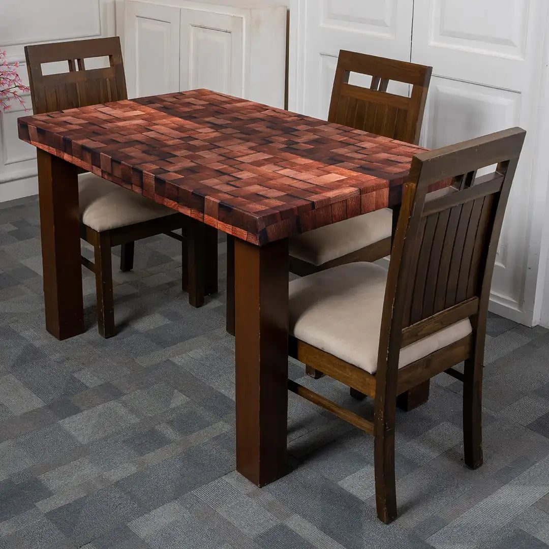 Wooden Blocks Elastic Table Cover Set