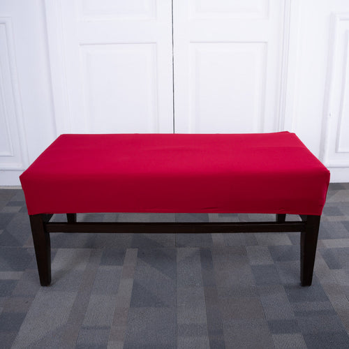 Maroon Solid Elastic Bench Cover