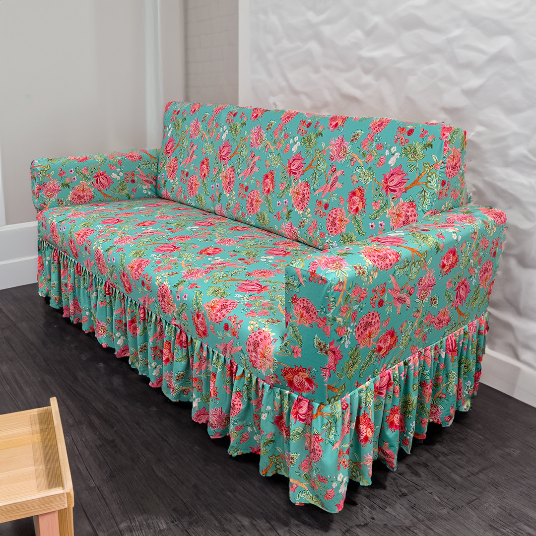 Birds Blossoms Elastic Printed frills covers