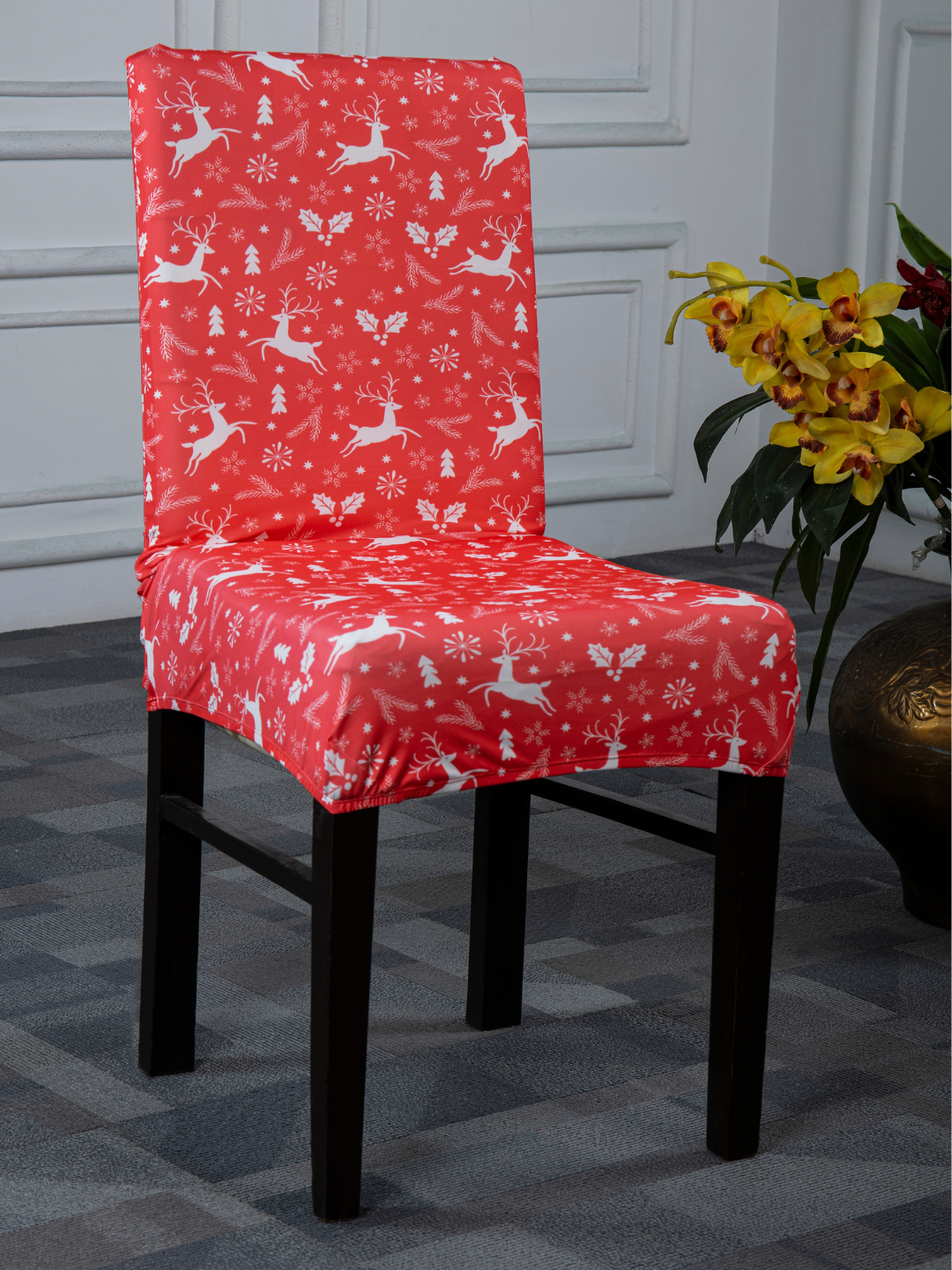 Reindeer Print Chair Covers