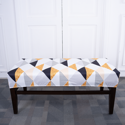 Yellow Prism Elastic Bench Cover