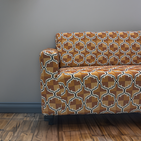 Mustard Yellow Diamond Elastic Sofa Slipcovers