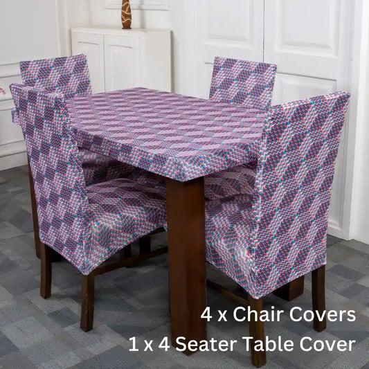 Metaverse Abstract Elastic Chair And Table Cover