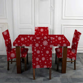 DivineTrendz - Christmas Snowflake Elastic Chair Table Cover