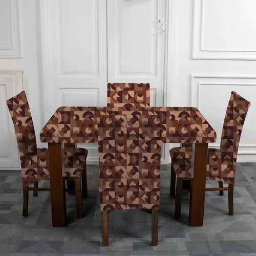 DivineTrendz Exclusive - Mocha Mousse Chair & Table Cover