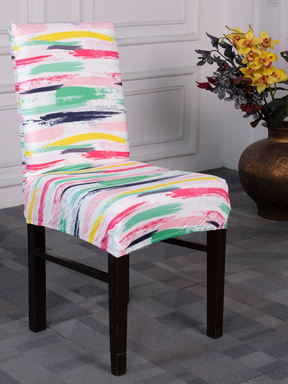 Multicolored Elastic Design Chair Covers