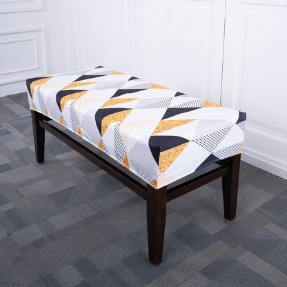 Yellow Prism Elastic Bench Cover