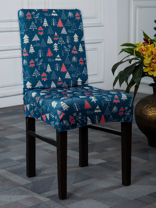 Christmas Snow Elastic Chair Covers