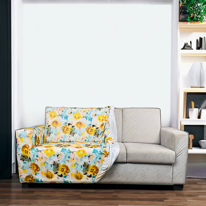 Teddy Bear Sun Flower Elastic Sofa Slipcover