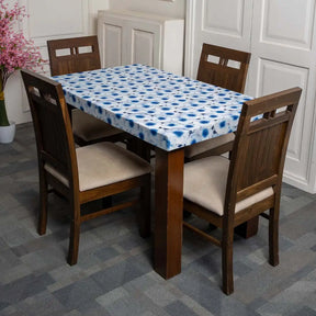 DivineTrendz Exclusive - 3D Blue Flower Elastic Table Covers.