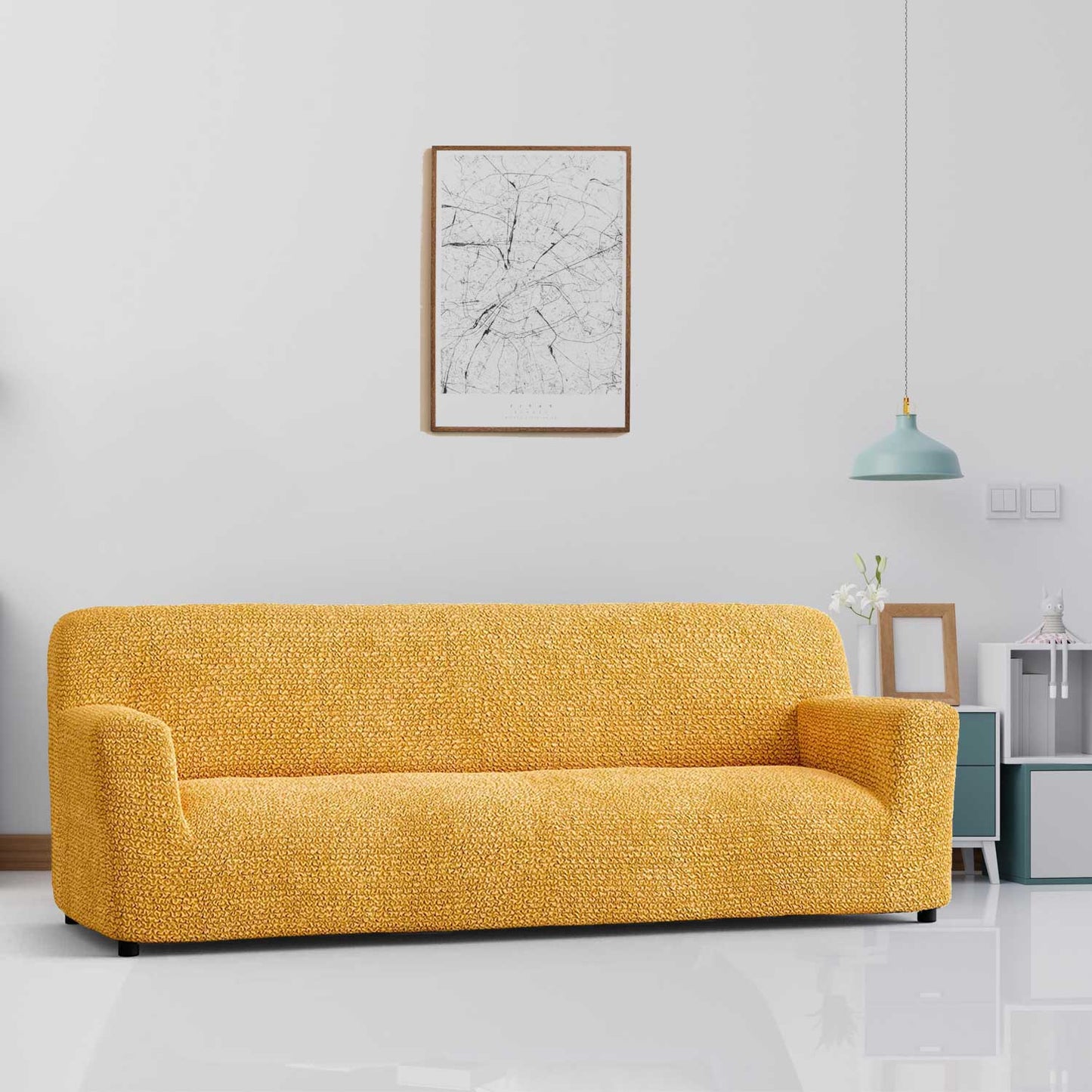 DivineTrendz™ Exclusive - Mango Crinkle Sofa Cover