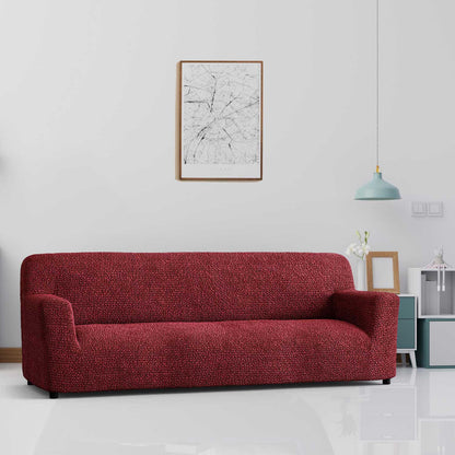 DivineTrendz™ Exclusive - Bordeaux Luxe Crinkle Sofa Cover