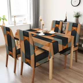 Brown Wood Effect Chair & Table Cover