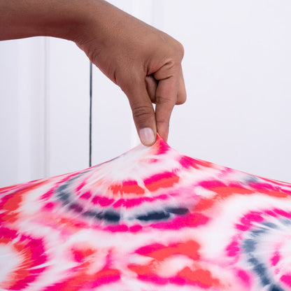 Pink Swirl Elastic Bench Cover