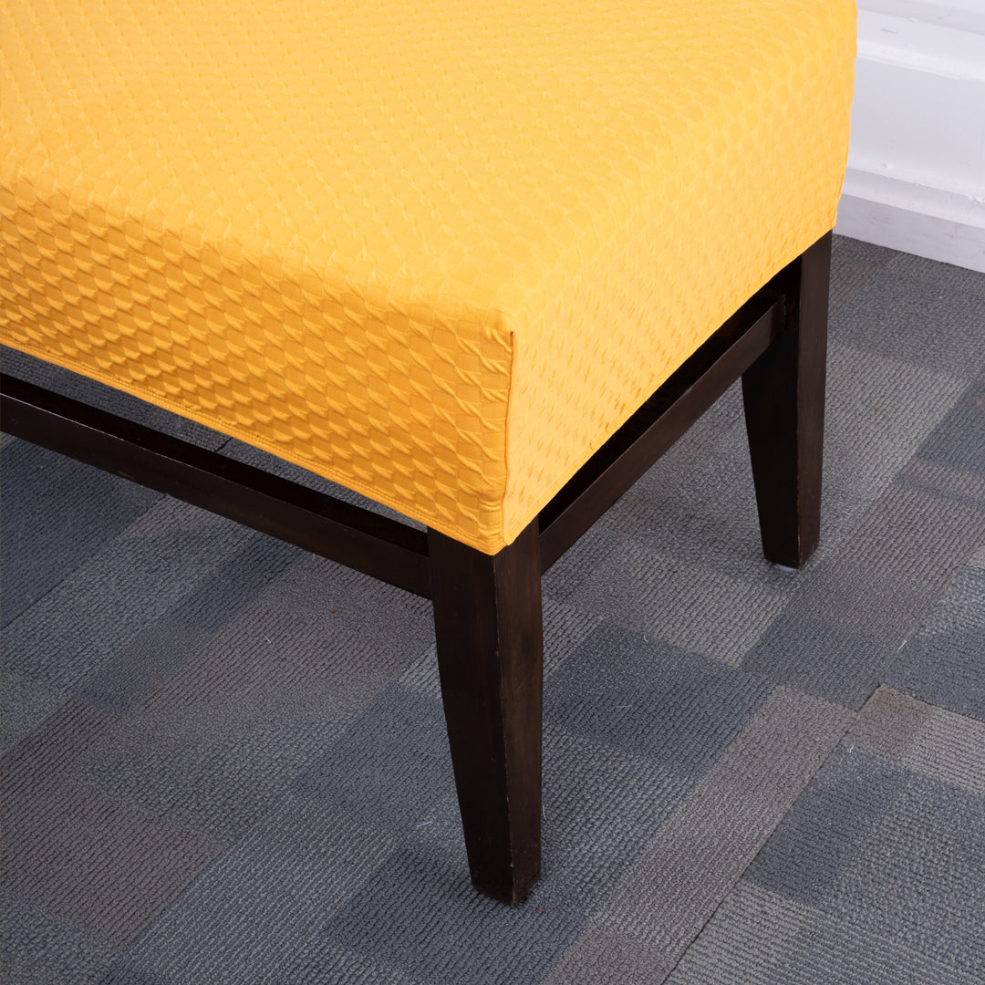 Mustard Yellow Elastic Bench Cover