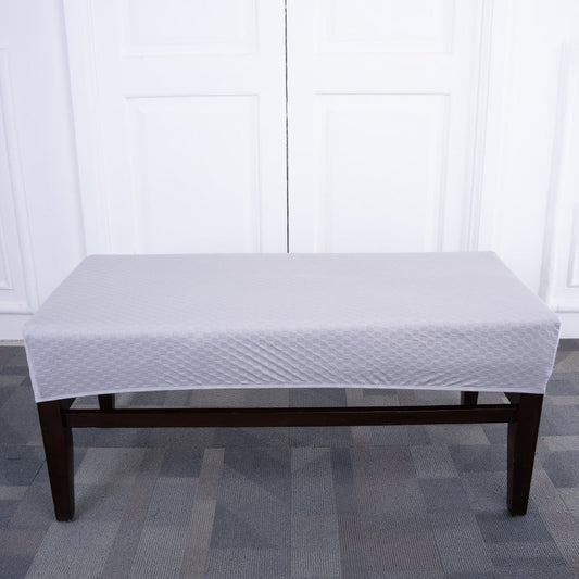 Grey Weave Elastic Bench Cover