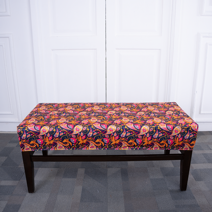 Paisley Pattern Elastic Bench Cover