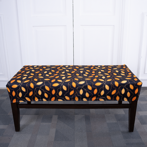 Golden Leaves Elastic Bench Cover