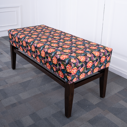 Forest Flower Elastic Bench Cover