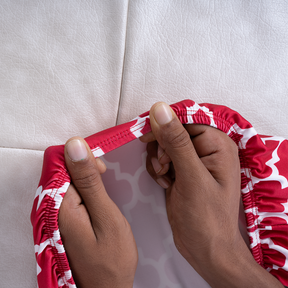 Red Diamond Elastic Bench Cover