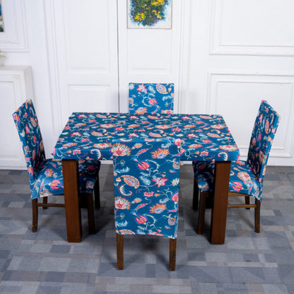 Blooming Ocean Stretchable  Dining Table Chair Cover