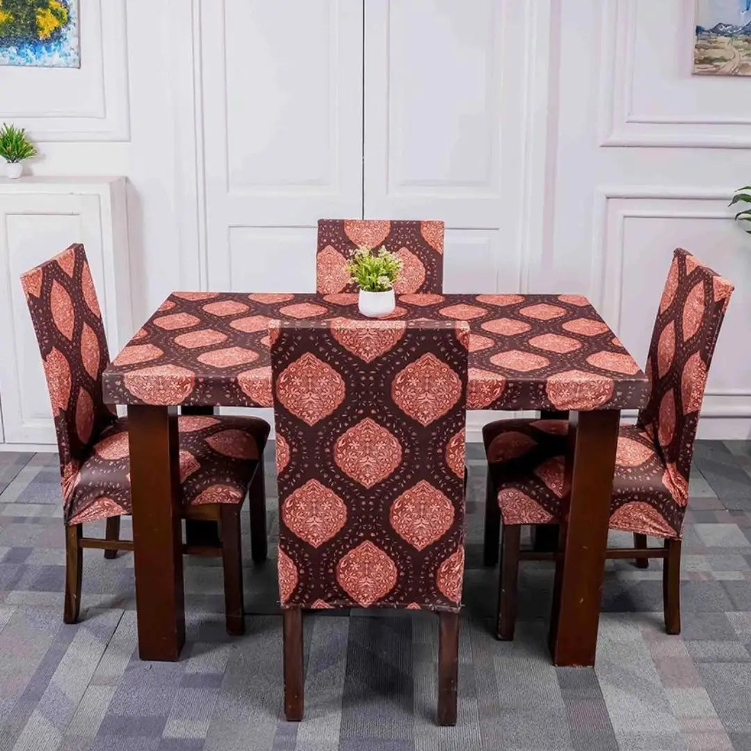 Jaipuri Print Elastic Chair And Table Covers