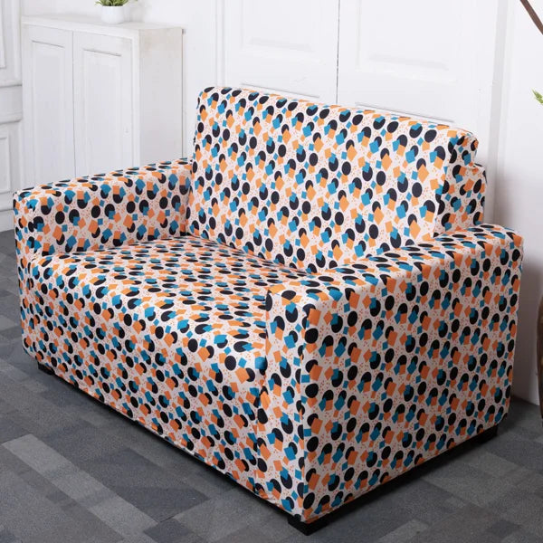 Abstract Geometry Sofa cover two seater