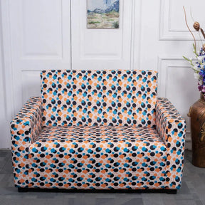 Abstract Geometry sofa cover 2 seater