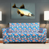 Blue flower Elastic Sofa Slipcover