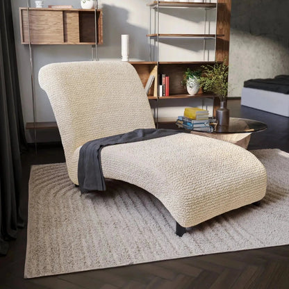 DivineTrendz™ Exclusive - Beige Luxe Crinkle Chaise Lounge cover