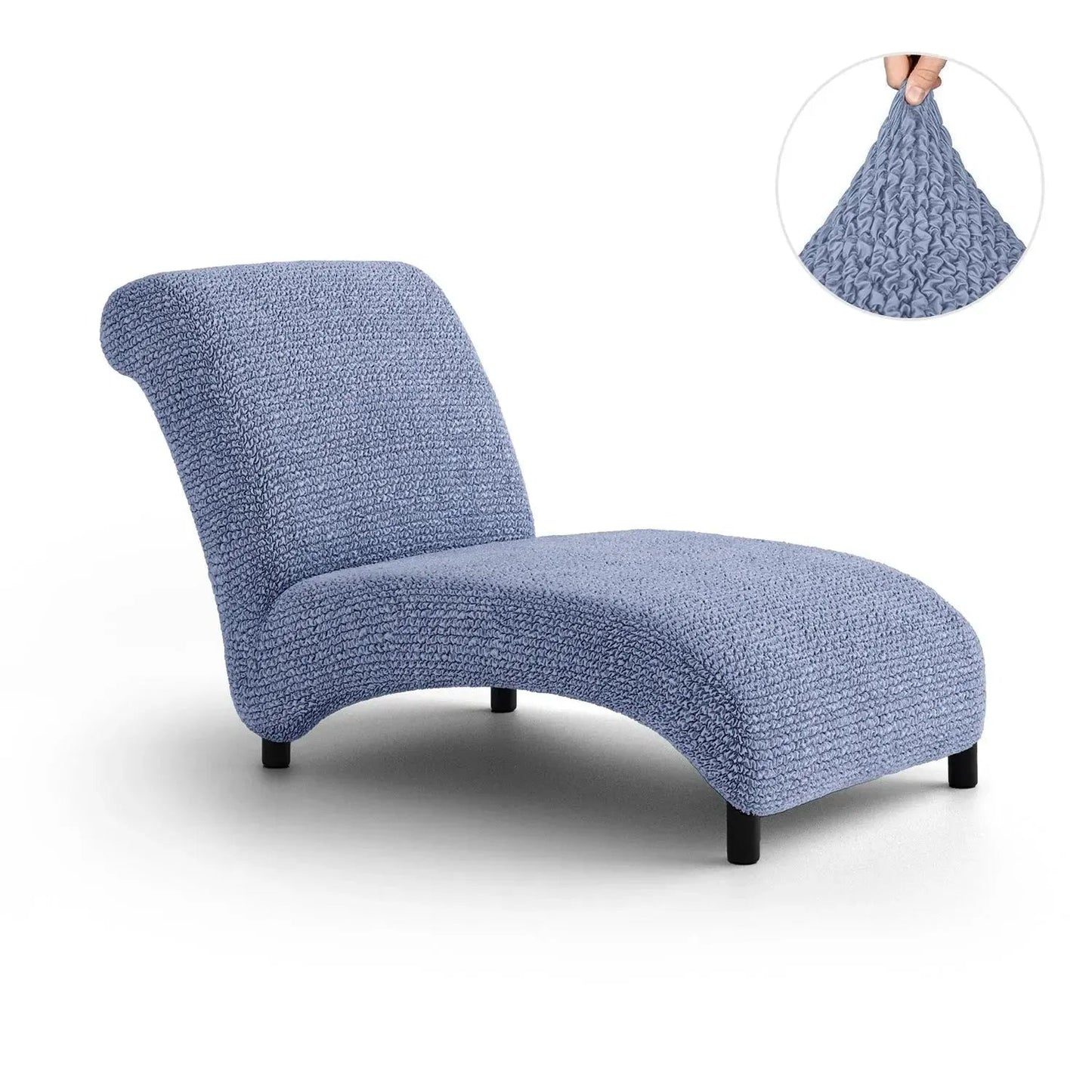 DivineTrendz™ Exclusive - Blue Luxe Crinkle Chaise Lounge cover