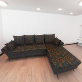 L-Shape Sofa Cover - Brown Rose