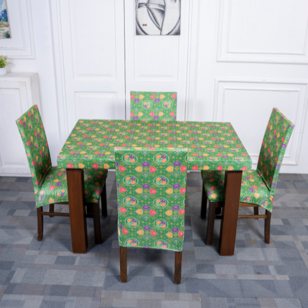 Bandhani Stretchable Dining Table Chair Covers Set