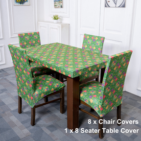 Bandhani Stretchable Table Chair Covers Set