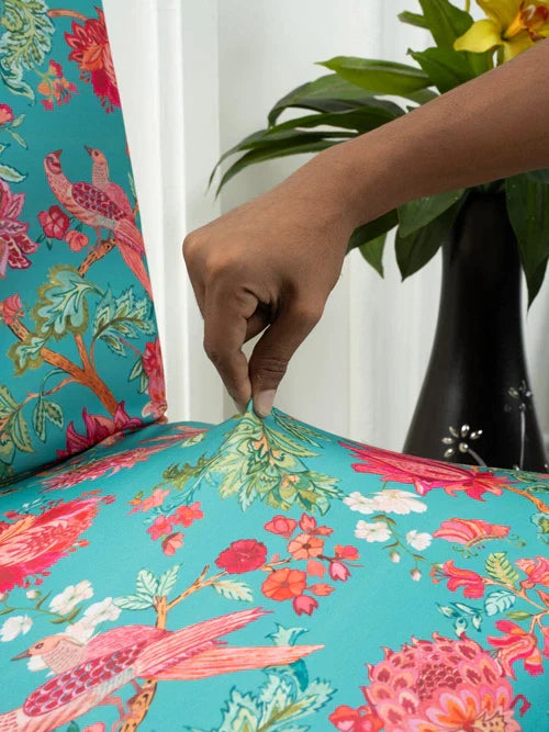 Birds Blossoms Stretchable Chair Covers