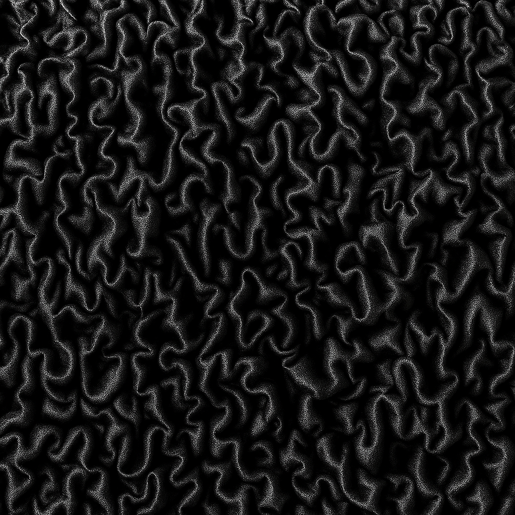 DivineTrendz™ Exclusive - Black Luxe Crinkle Cushion Cover