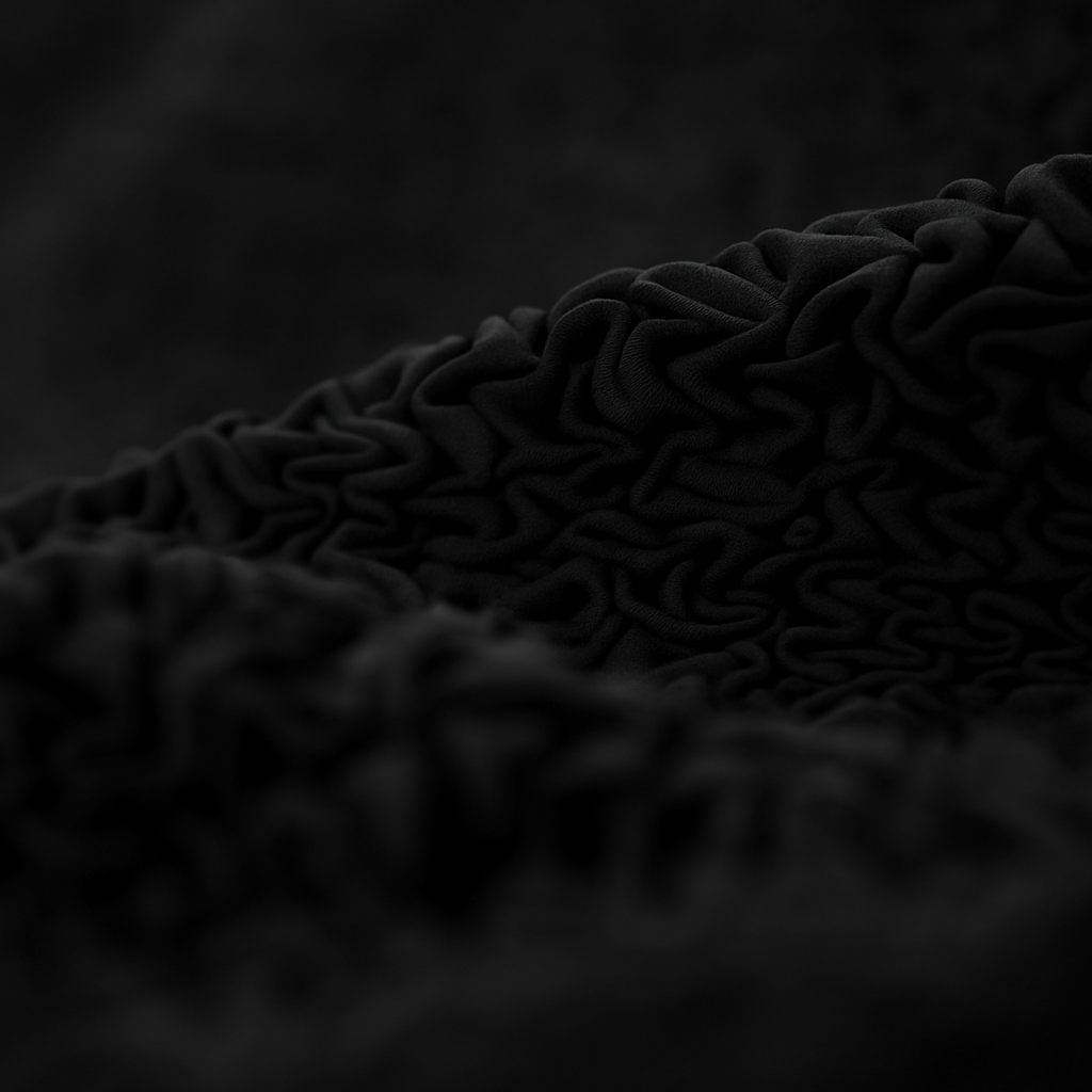 DivineTrendz™ Exclusive - Black Luxe Crinkle Futon Cover
