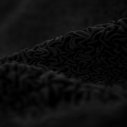 DivineTrendz™ Exclusive - Black Luxe Crinkle Futon Cover