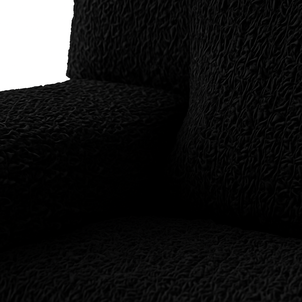 DivineTrendz™ Exclusive - Black Luxe Crinkle Futon Cover