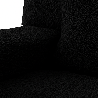 DivineTrendz™ Exclusive - Black Luxe Crinkle Futon Cover