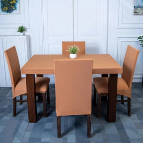 Copper Rust Elastic Chair Table Cover Set